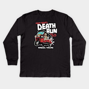 Crazy Eddie's Death Run Tuk Tuk Rally Kids Long Sleeve T-Shirt